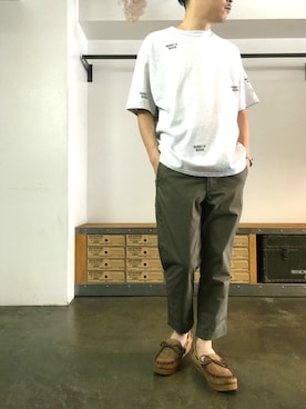 「アイテム（モカシン/デッキシューズ）」を使った、JIMAさん（メンズ・170cm・30代）の夏コーディネート