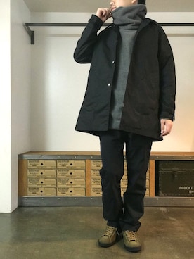 「アイテム（ステンカラーコート）」を使った、JIMAさん（メンズ・170cm・30代）の秋コーディネート