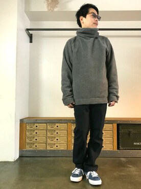 「adsr」｜「アイテム（スウェット）」を使った、JIMAさん（メンズ・170cm）の秋コーディネート