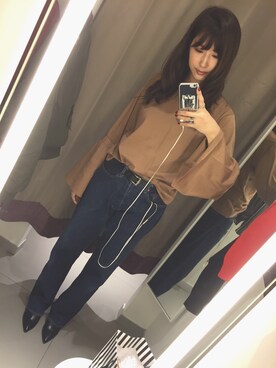 「フレアスリーブ」｜シュクさん（レディース・169cm）の秋コーディネート