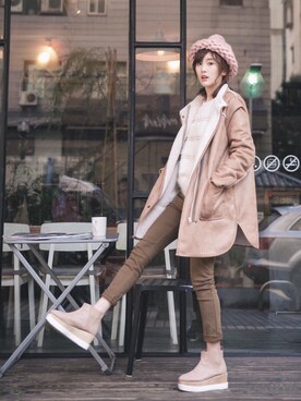 「REENA（-）のアイテム」を使った、REENA style closetさん（レディース・165cm）の冬コーディネート