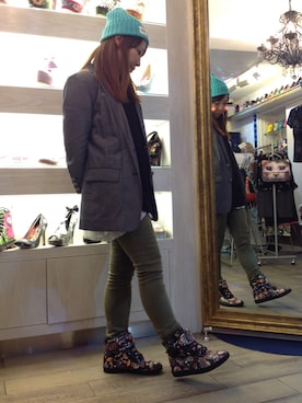 「カーキパンツ」｜IRONFISTJAPANさん（レディース・155cm）の春コーディネート