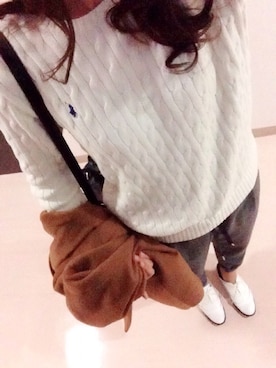 「Polo Ralph Lauren」｜「アイテム（チェスターコート）」を使った、RISAKOさん（レディース・163cm）の秋コーディネート