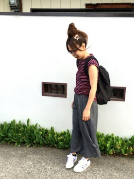 「adidas CONSORTIUM（アディダスコンソーシアム）のアイテム」を使った、maaa☆さん（レディース・155cm）の夏コーディネート