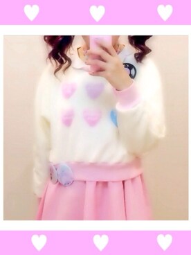 「スカート（スカート、ピンク系）」を使った、かれりん♡さん（レディース・162cm）の春コーディネート