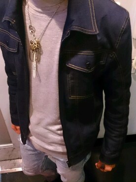 「ZARA（ザラ）のアイテム（Denim jacket、ブルー系）」を使った、しゅうさん（メンズ・170cm）の冬コーディネート