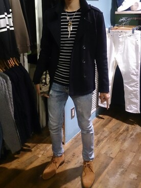 「ZARA（ザラ）のアイテム（Knitwear、グレー系）」を使った、しゅうさん（メンズ・170cm）の冬コーディネート