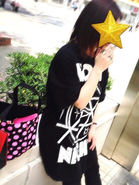 「HELL CAT PUNKS（ヘルキャットパンクス）のアイテム（トップス）」を使った、AVLさん（レディース・150cm）の冬コーディネート