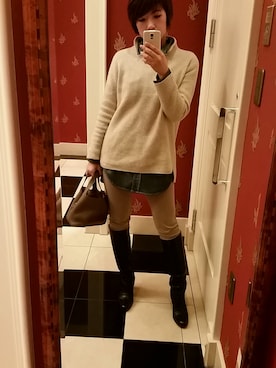 「YANUK（ヤヌーク）のアイテム（トップス）」を使った、ayaさん（メンズ・160cm）の冬コーディネート