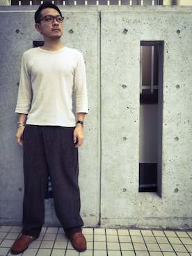 「アイテム（バングル/リストバンド）」を使った、島村さん（メンズ・173cm・30代）の冬コーディネート
