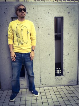 「アイテム（バングル/リストバンド）」を使った、島村さん（メンズ・173cm・30代）の冬コーディネート