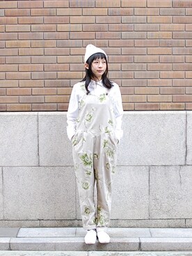 「大阪」｜「アイテム（オールインワン・サロペット）」を使った、おもちさん（レディース・156cm）の春コーディネート