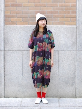 「アイテム（ワンピース）」を使った、おもちさん（レディース・156cm）の春コーディネート