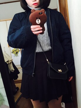 「オルチャンファッション」｜「アイテム（ブルゾン）」を使った、ナ  オさん（レディース・155cm）の春コーディネート