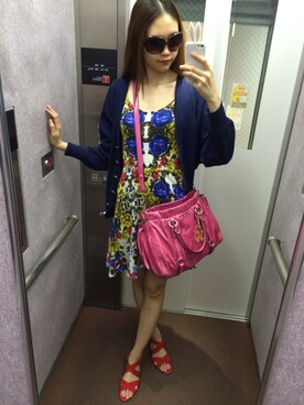 「DIANA（ダイアナ）のダイアナ
ユニクロワンピース（サンダル、レッド系）」を使った、てゃんさんさん（レディース・170cm）の夏コーディネート