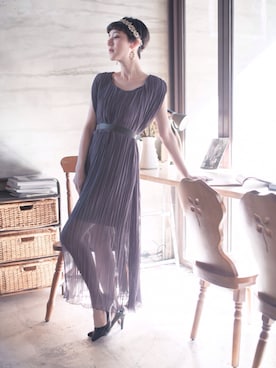 「アイテム（ドレス）」を使った、MIHARA.com.twさん（レディース・165cm）の冬コーディネート