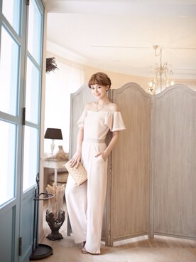 「アイテム（つなぎ/オールインワン、ベージュ系）」を使った、MIHARA.com.twさん（レディース・162cm）の夏コーディネート