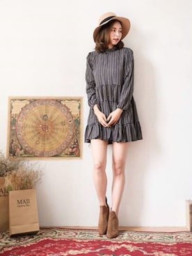 「lovfee」｜MIHARA.com.twさん（レディース・163cm）の秋コーディネート