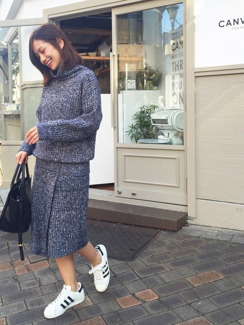武智志穂 Thpry Colorのニット セーターを使ったコーディネート Wear