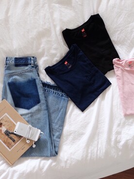 武智志穂さん（レディース・157cm）の春コーディネート