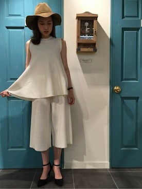 「dazzlin（ダズリン）のアイテム（ニット/セーター）」を使った、dazzlin SHOP STAFFさん（レディース・160cm）の秋コーディネート