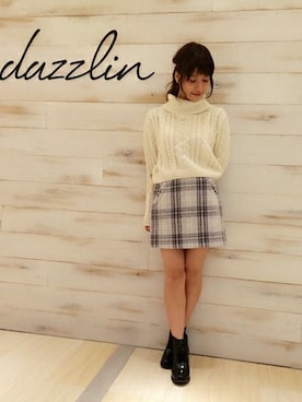 「オフタートルニット」｜dazzlin SHOP STAFFさん（レディース・160cm）の冬コーディネート