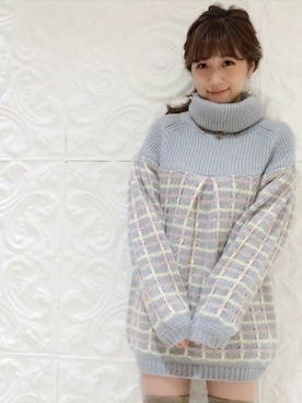 「dazzlin（ダズリン）のアイテム（チュニック）」を使った、dazzlin SHOP STAFFさん（レディース・160cm）の冬コーディネート