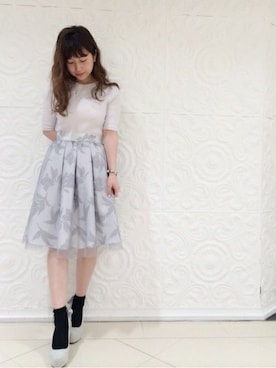 「dazzlin（ダズリン）のアイテム（ニット/セーター）」を使った、dazzlin SHOP STAFFさん（レディース・160cm）の冬コーディネート