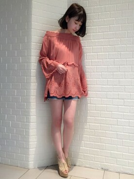 「#オフショル」｜dazzlin SHOP STAFFさん（レディース・160cm）の春コーディネート