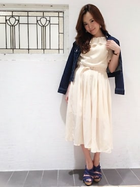 「#denim」｜dazzlin SHOP STAFFさん（レディース・160cm）の春コーディネート