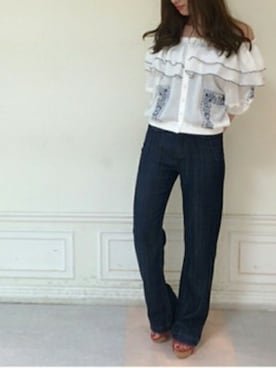 「#オフショル」｜dazzlin SHOP STAFFさん（レディース・160cm）の春コーディネート