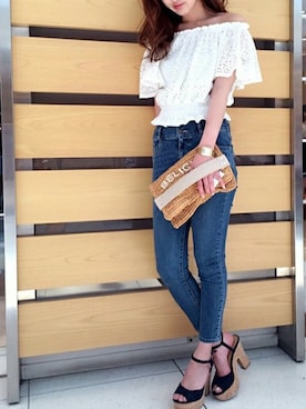 「#オフショル」｜dazzlin SHOP STAFFさん（レディース・160cm）の春コーディネート