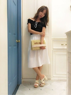 「#オフショル」｜dazzlin SHOP STAFFさん（レディース・160cm）の夏コーディネート