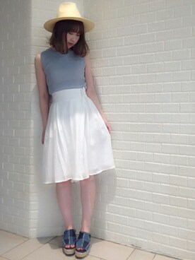 「#白」｜dazzlin SHOP STAFFさん（レディース・160cm）の夏コーディネート