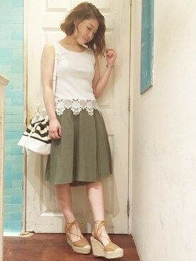「#レース」｜dazzlin SHOP STAFFさん（レディース・160cm）の夏コーディネート