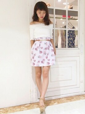 「#ガーリー」｜dazzlin SHOP STAFFさん（レディース・160cm）の夏コーディネート