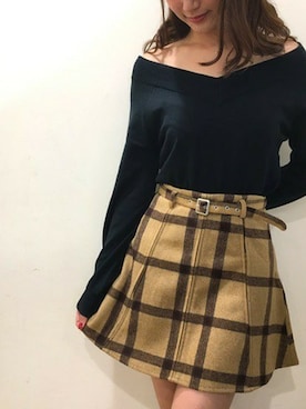 「#オフショル」｜dazzlin SHOP STAFFさん（レディース・160cm）の秋コーディネート