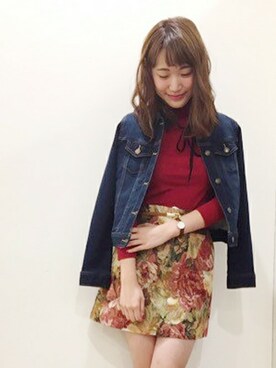 「#秋コーデ」｜「アイテム（デニムジャケット）」を使った、dazzlin SHOP STAFFさん（レディース・160cm）の秋コーディネート