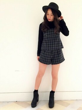 「#オトナカジュアル」｜「アイテム（帽子）」を使った、dazzlin SHOP STAFFさん（レディース・160cm）の秋コーディネート