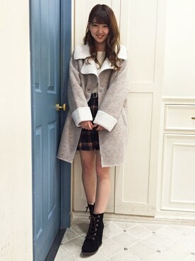 「#オトナカジュアル」｜「アイテム（チェスターコート）」を使った、dazzlin SHOP STAFFさん（レディース・160cm）の冬コーディネート