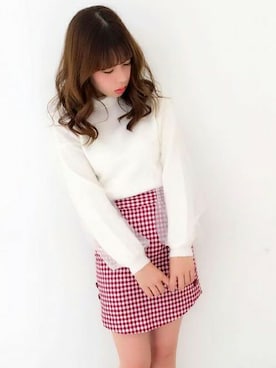 「dazzlin（ダズリン）のアイテム（ニット/セーター）」を使った、dazzlin SHOP STAFFさん（レディース・162cm）の冬コーディネート