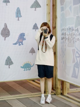 「アイテム（ジャージ）」を使った、花◡̈不了花さん（レディース・166cm・20代）の秋コーディネート