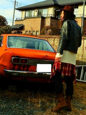 「VINTAGE（ヴィンテージ）のアイテム（福袋/福箱）」を使った、WILD☆CATさん（メンズ・176cm）の冬コーディネート