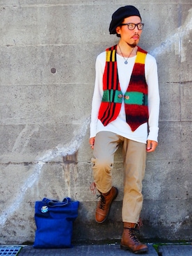 「VINTAGE（ヴィンテージ）のアイテム（福袋/福箱）」を使った、WILD☆CATさん（メンズ・176cm）の秋コーディネート