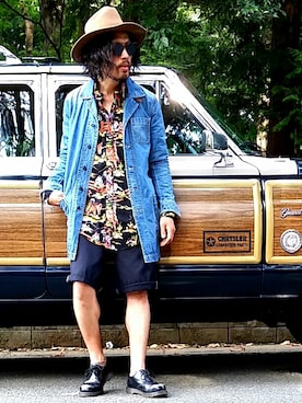 「ウエスタンシャツ」｜「アイテム（その他アウター）」を使った、WILD☆CATさん（メンズ・176cm）の秋コーディネート