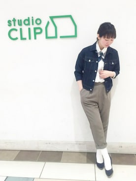 「ワイシャツ」｜「アイテム（ジャケット/アウター）」を使った、studio CLIPテラスモール湘南店さん（レディース・165cm）の冬コーディネート