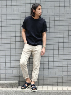 「suicoke（スイコック）のアイテム」を使った、Ryougoさん（メンズ・175cm）の夏コーディネート