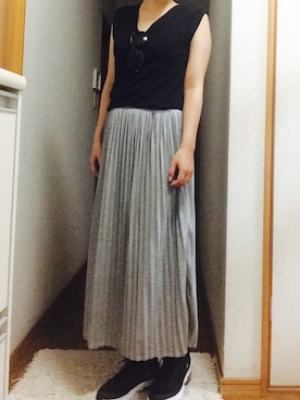 「SLOBE IENA（スローブイエナ）のNIKE エアマックスインビガー（スニーカー）」を使った、Mii☺︎❤︎さん（レディース・158cm）の夏コーディネート