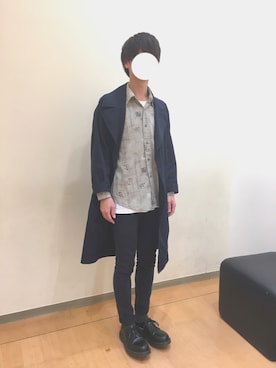 「アイテム（ステンカラーコート）」を使った、ひろさん（メンズ・164cm・10代）の秋コーディネート