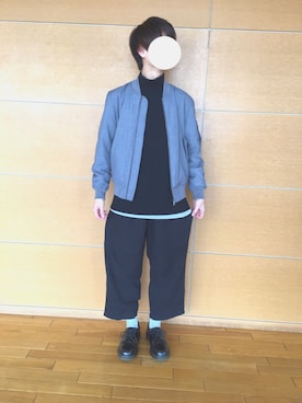 「Eddie Bauer（エディーバウアー）のアイテム（ニット/セーター）」を使った、ひろさん（メンズ・164cm）の秋コーディネート